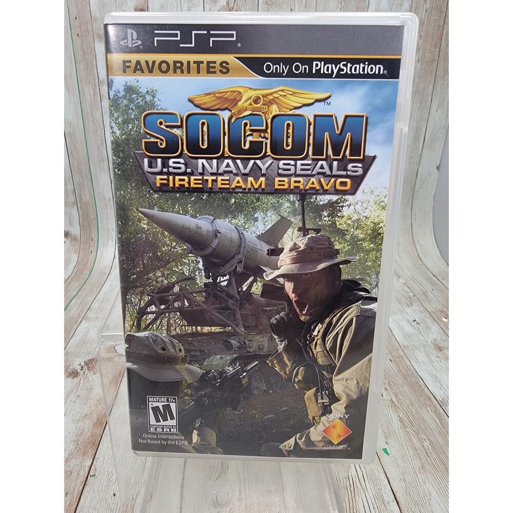 Socom US Navy Seals Fireteam Bravo - Sony PSP - Tested, CIB w/ Manual